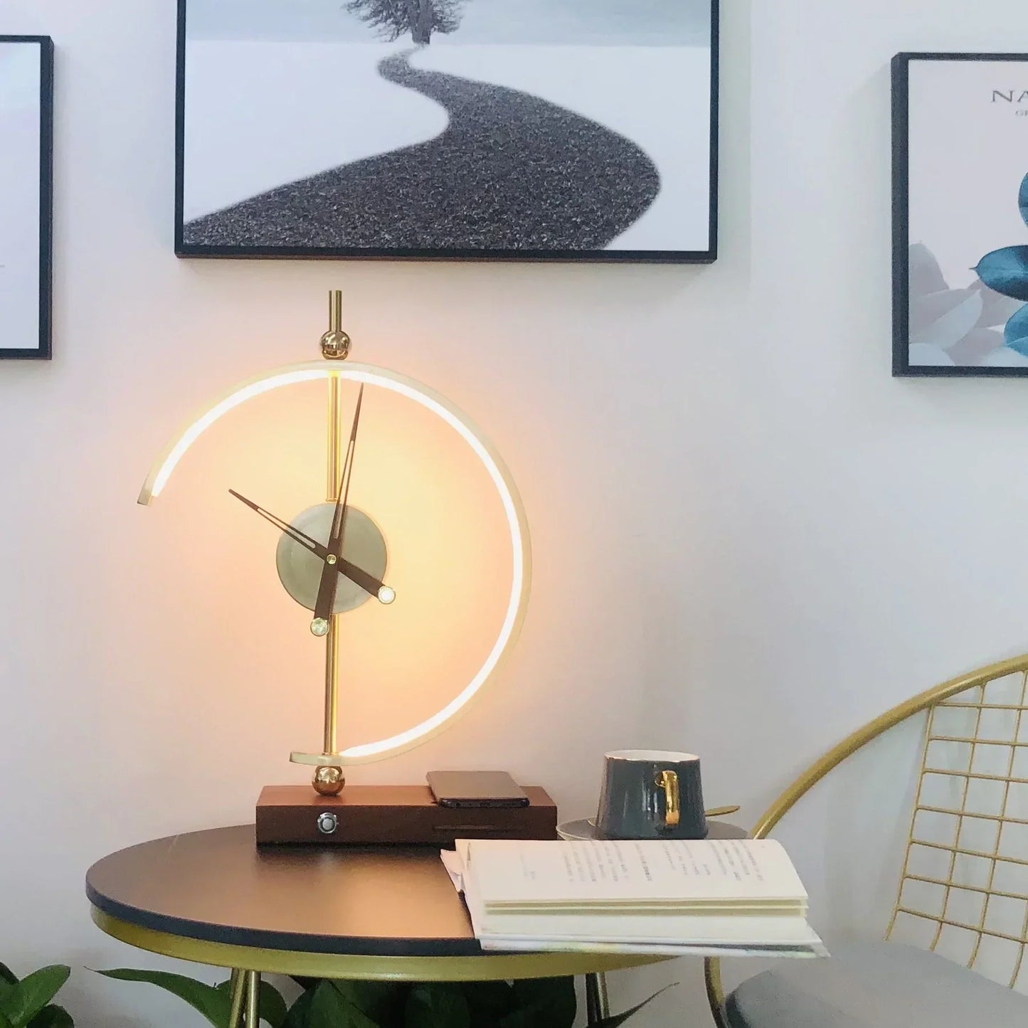 Khonsu Clock Lamp with Wireless Charging